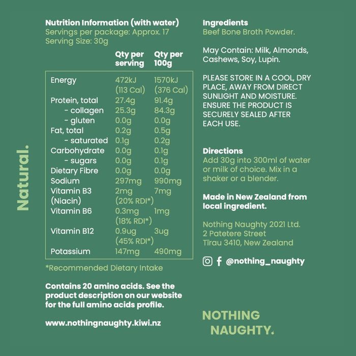 Bone Broth Protein Sample Sachet - 1 x 30g Serving