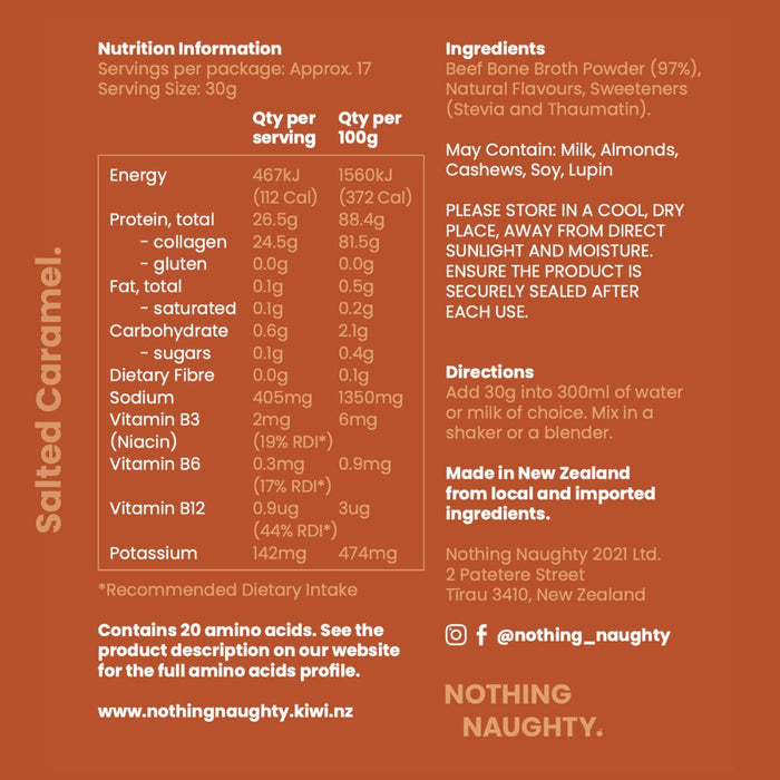 Bone Broth Protein Powder - 500g Refill Bag