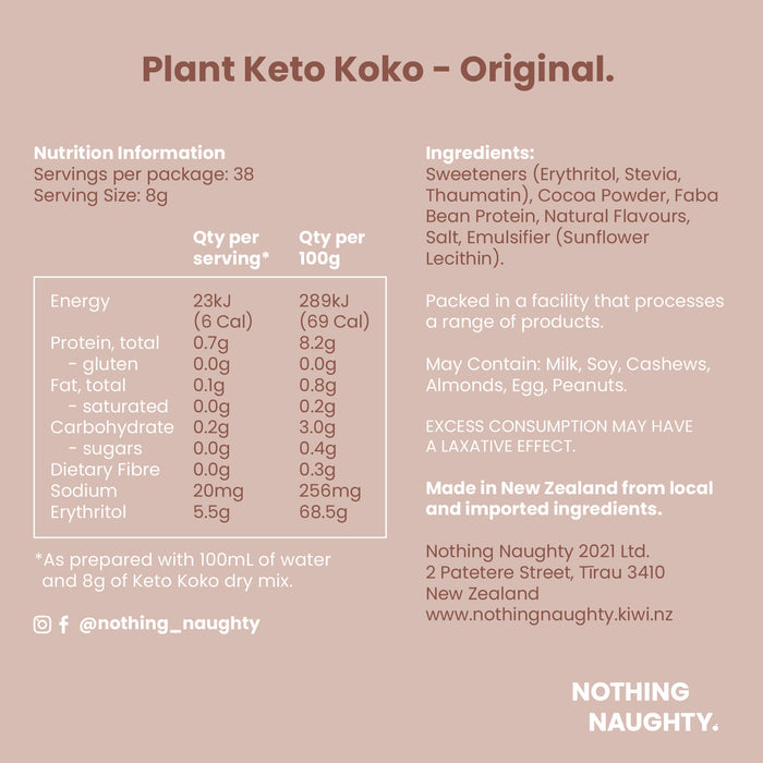 Plant-Based Keto Koko Hot Chocolate Mix 300g