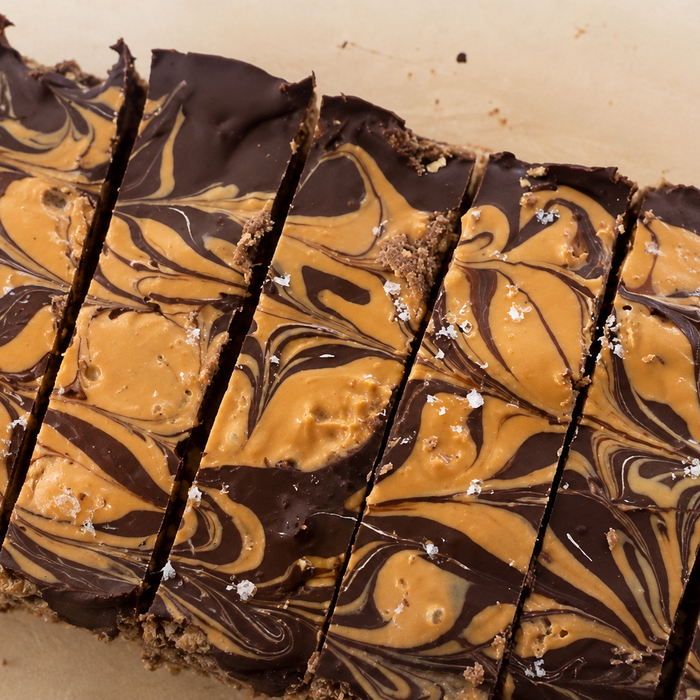 Chocolate PB Brownie Protein Slice