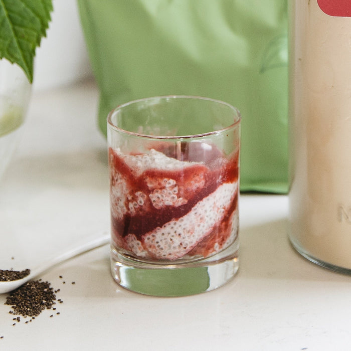 Vanilla & Berry Chia Pudding (High Protein)