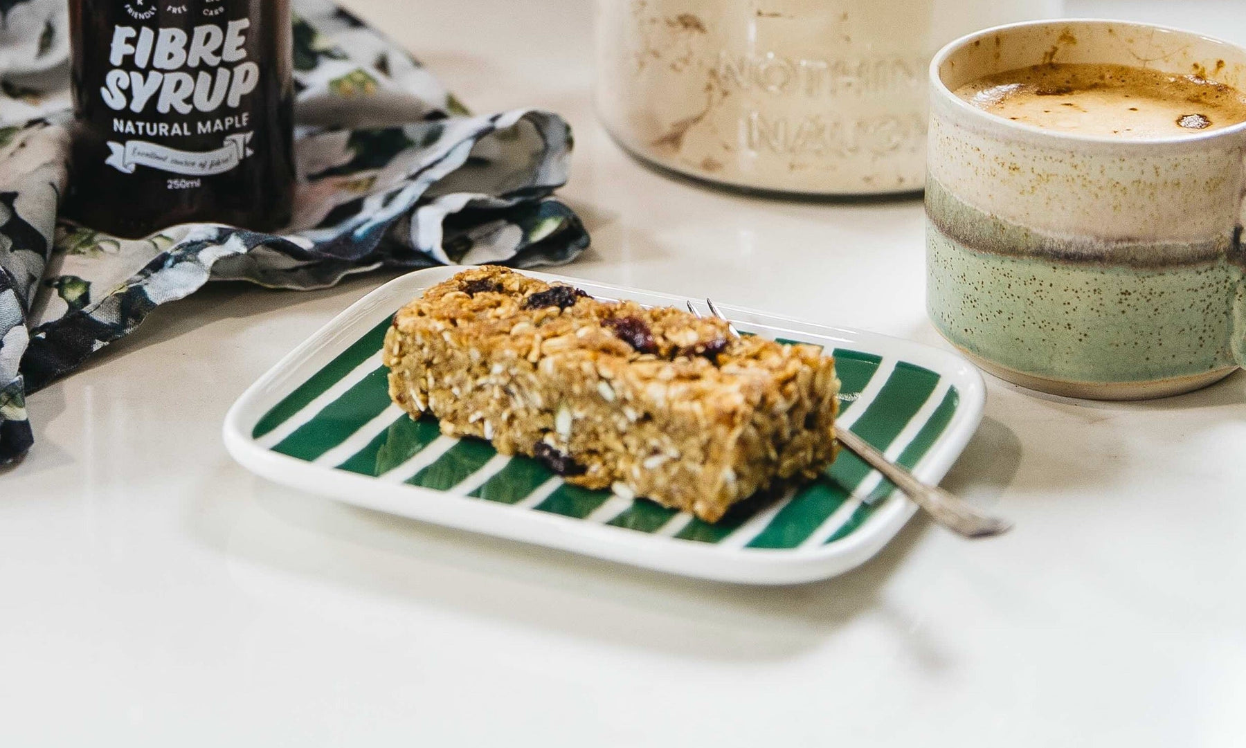 Gluten-Free, No-Bake Protein & Fibre Muesli Slice