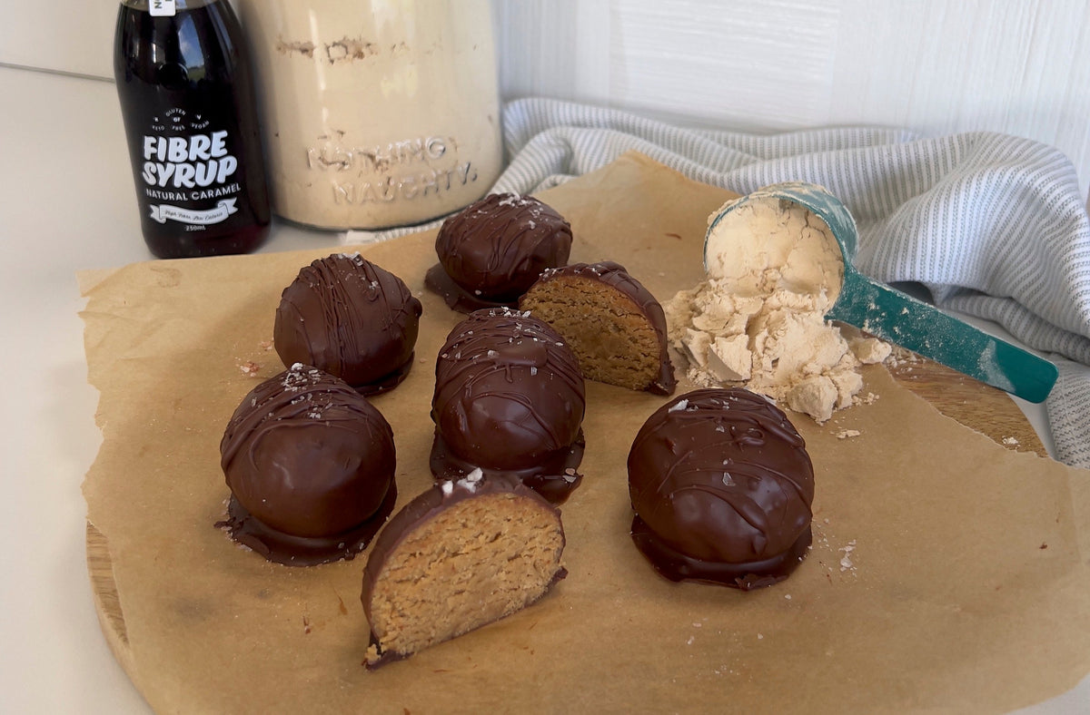 Peanut Caramel Protein Balls — Nothing Naughty