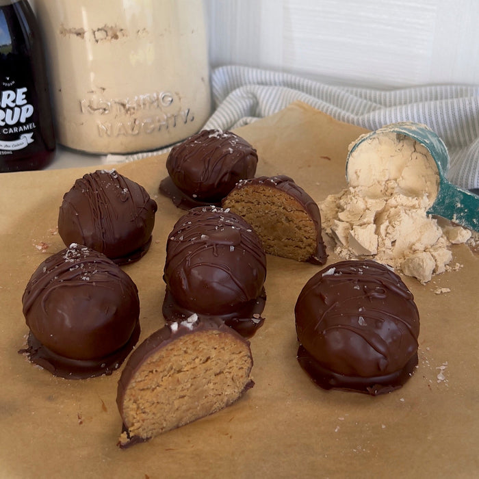 Peanut Caramel Protein Balls
