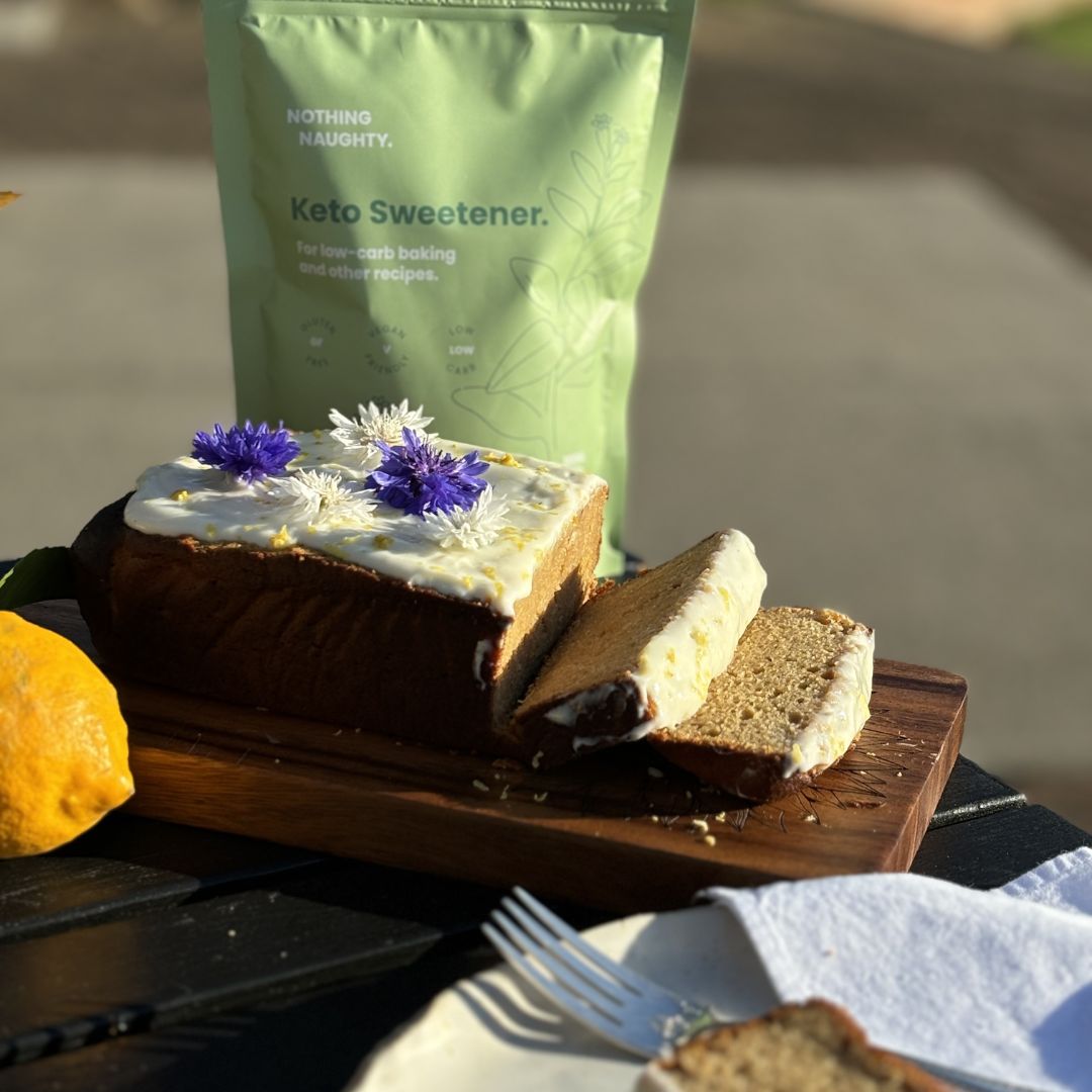 Lemon Loaf with Keto Sweetener Icing
