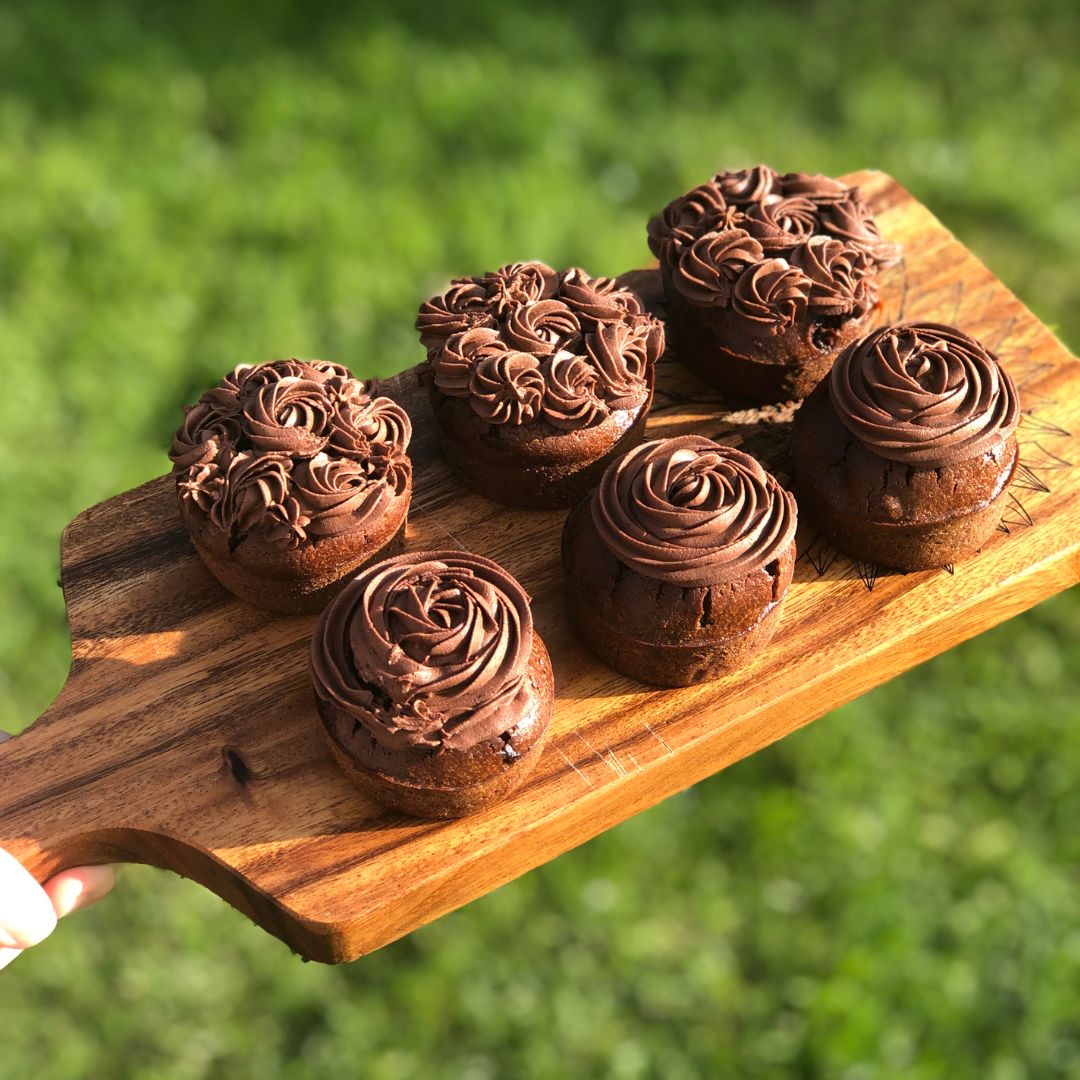 Greek Yoghurt Chocolate Cupcakes With Chocolate Frosting 🍫 — Nothing