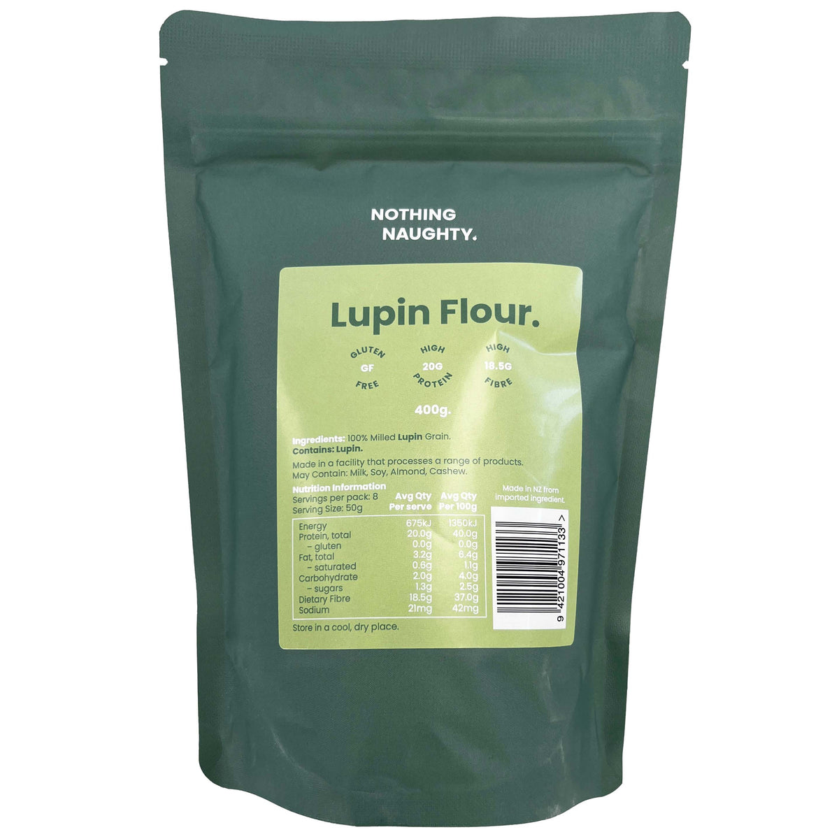 Nothing Naughty Ltd | Lupin Flour 400g, Keto & Low-carb