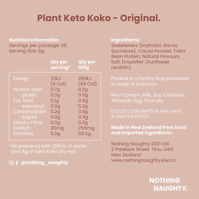 Plant-Based Keto Koko Hot Chocolate Mix 300g