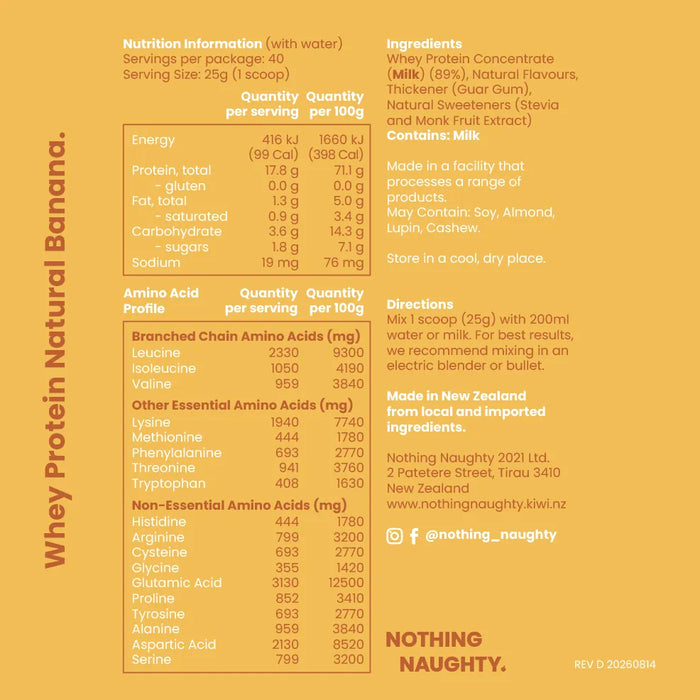 Premium NZ Whey Protein - 1kg Refill Bag
