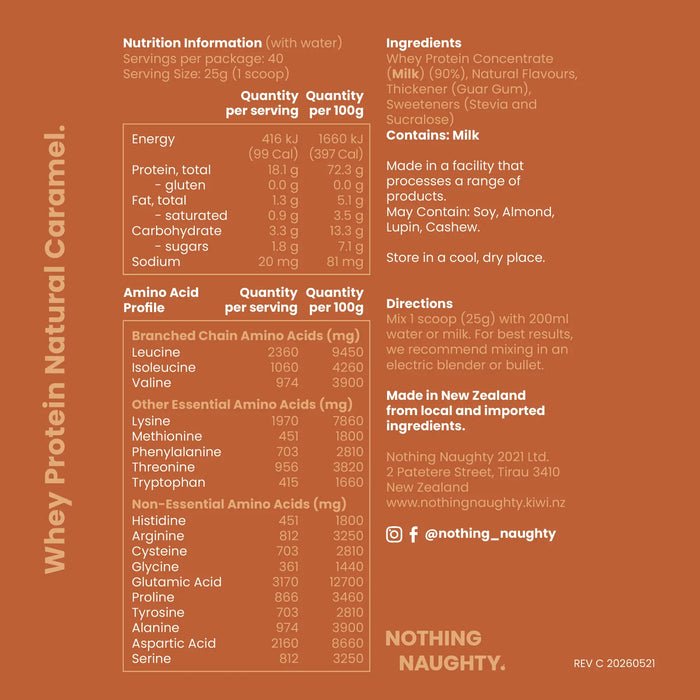 Premium NZ Whey Protein - 1kg Refill Bag