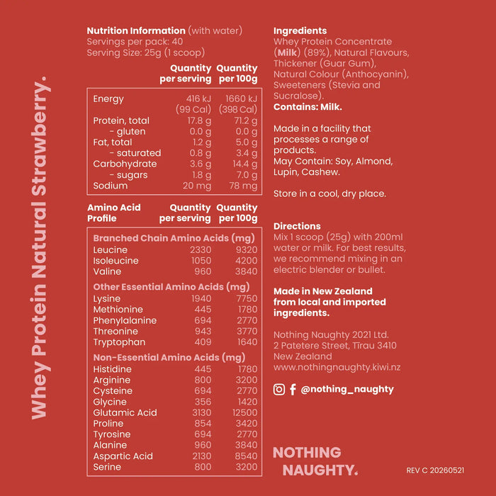Premium NZ Whey Protein - 1kg Refill Bag