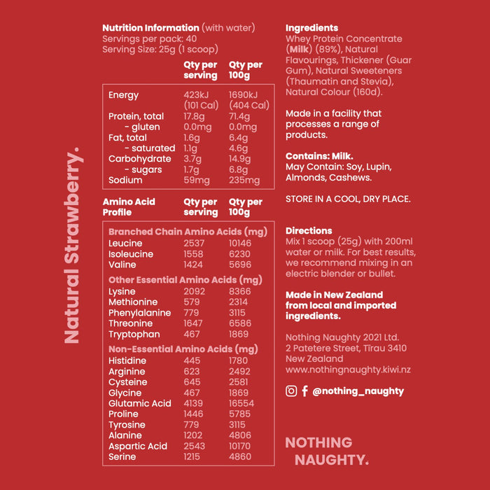Premium NZ Whey Protein - 1kg Jar