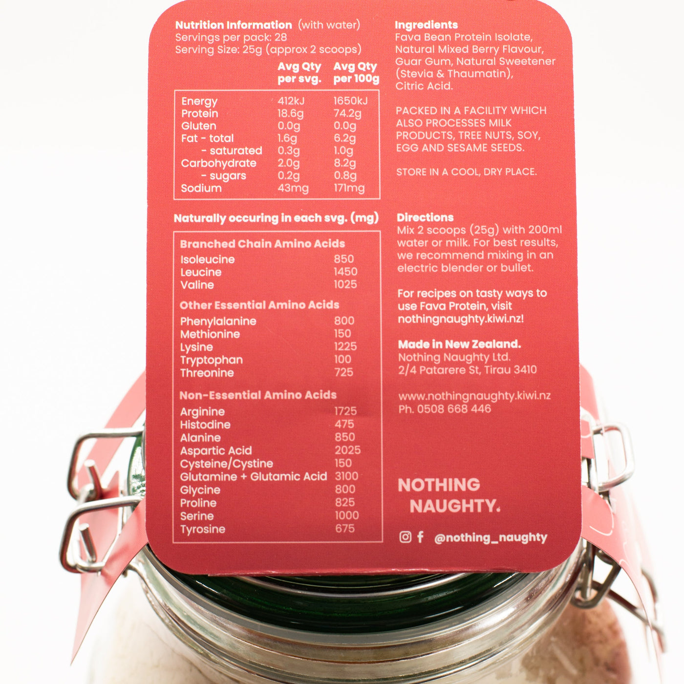 Lean Bean Protein Refill Bag Premium Plant Protein Powder Nothing