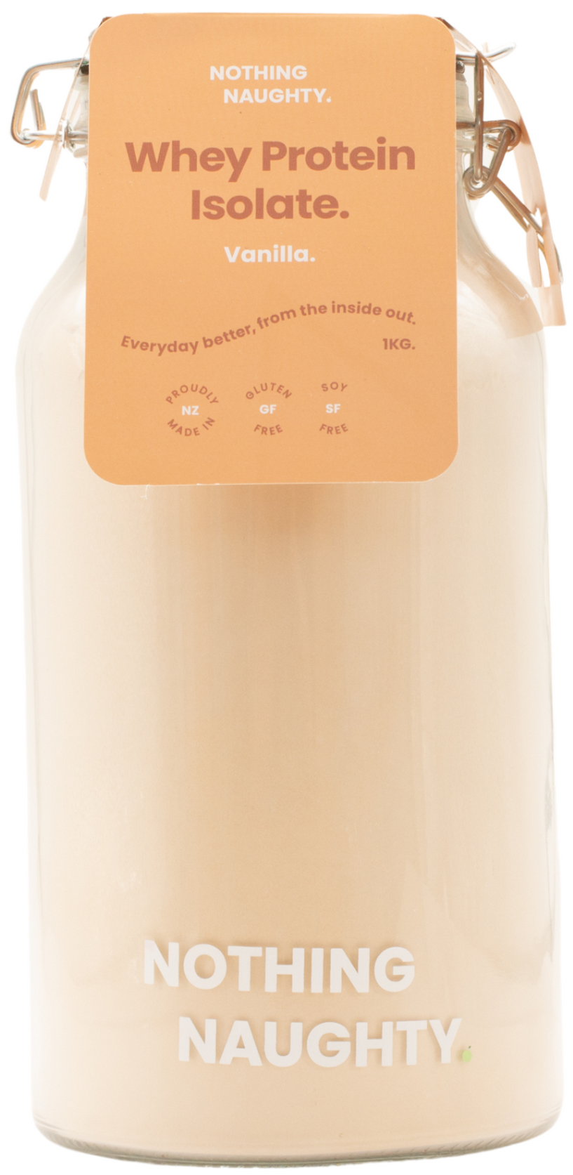NZ Whey Protein Isolate 1kg Jar - Vanilla & Chocolate | Nothing Naughty
